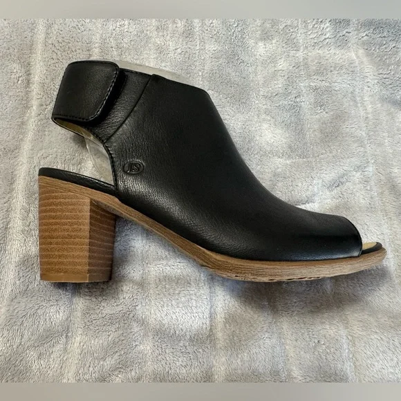 Josef Seibel Bonnie 09 Peep Toe Leather Black Booties EU 37 US 6 to 6.5 - Picture 10 of 11